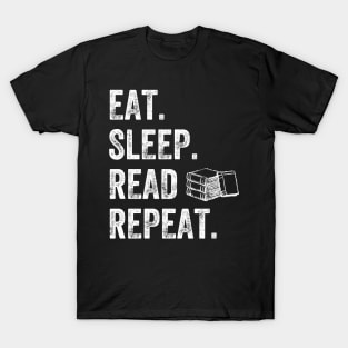 Eat sleep read repeat T-Shirt